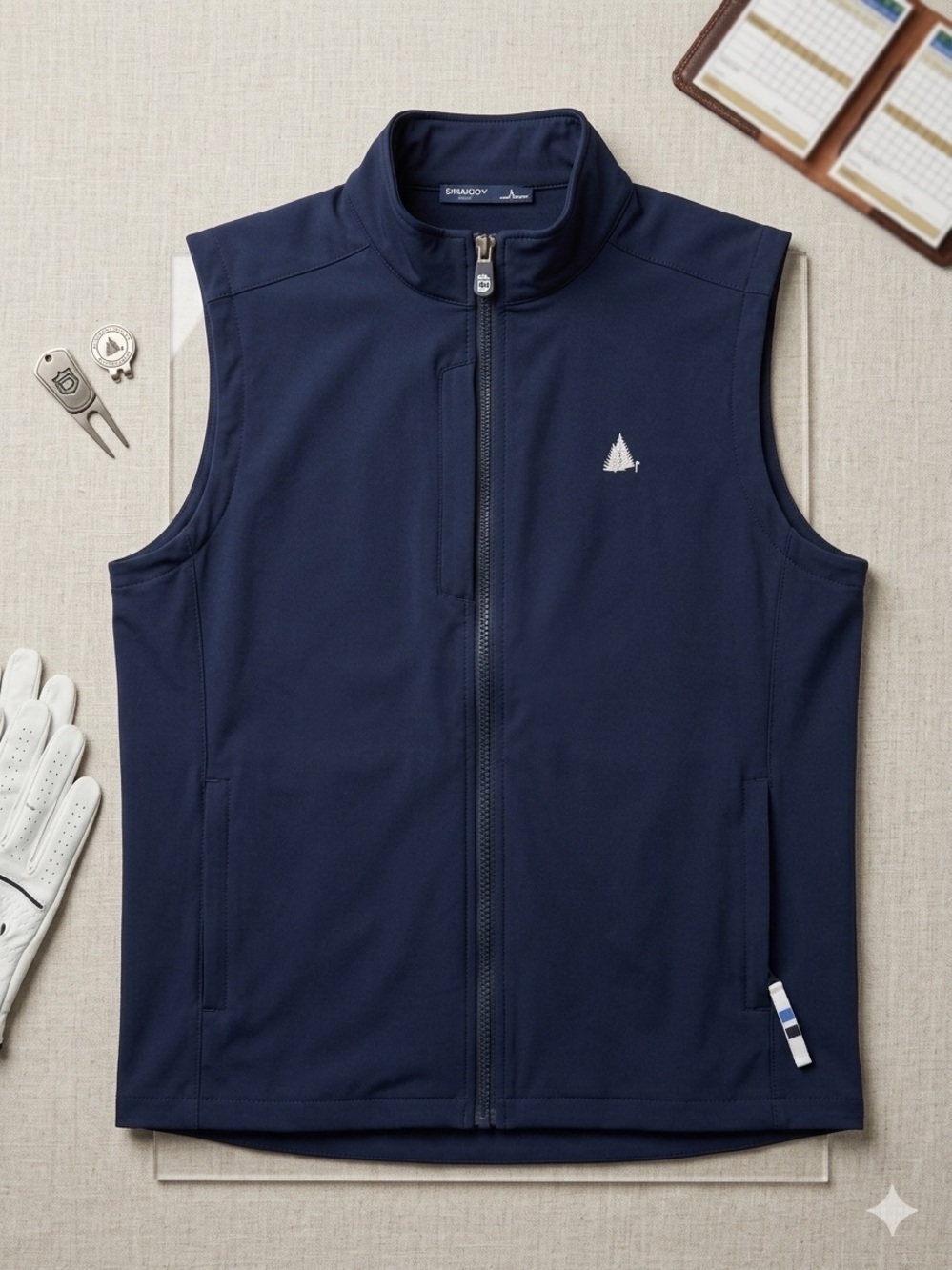 B.Draddy Golf Vest Navy Glen Arbor Golf Club